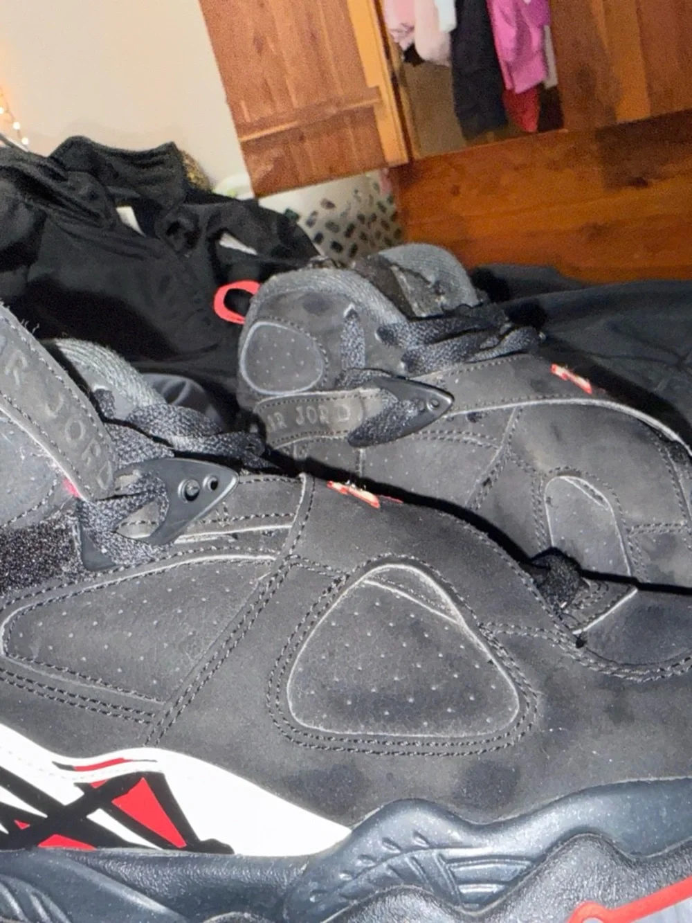 Jordan Men's Black Red Blue Multicolor Sneakers